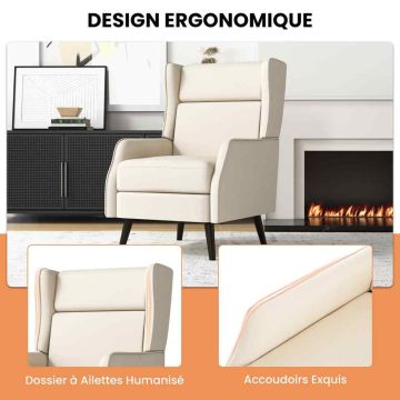 Armchair, High-back, 68 × 102 × 82 cm