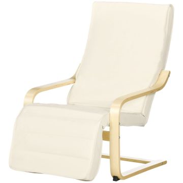 Tugitool Homcom 66,5x94x100cm, kreemjas/heledpruun