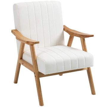 Tugitool Homcom 68x74x82cm, kreemikas/heleda pruuni värvusega