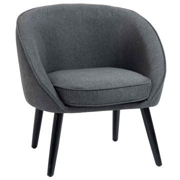 Tugitool Homcom 71x65x75cm, tumehall/must