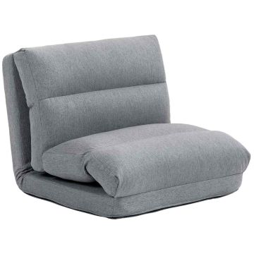 Tugitool-voodi Homcom 70x41x56cm, halli värvi