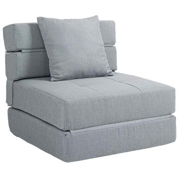 Tugitool-voodi Homcom 70x70x61cm, halli värvi