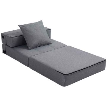 Tugitool-voodi Homcom 70x70x61cm, tumehall