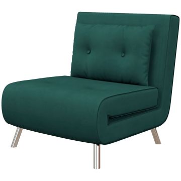 Кресло-кровать Homcom 77x88x83см, тёмно-зелёного цвета