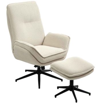 Tugitool, jalatoega, Beež, 85 × 74 × 104 cm