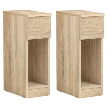 Komplekt 2 külglauast 20x35x60cm., helepruun värv
