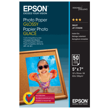 Fotopaber Epson Photo Paper Glossy, 50 lehte, 13 × 18 cm