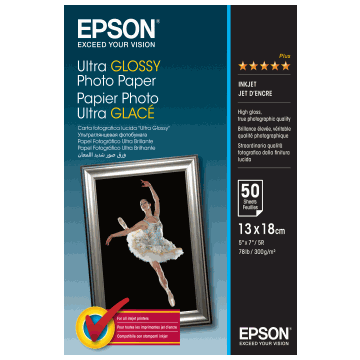 Fotopaber Epson Ultra Glossy Photo Paper, 50 lehte, 13 × 18 cm