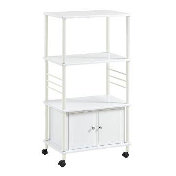 Кухонный шкаф 60x40x114см., белого/серебристого цвета