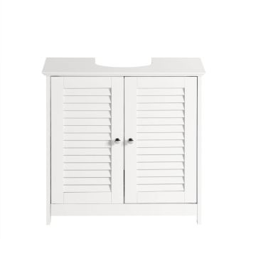 Valamu alune kapp 60x35x58cm., valge/hõbedane