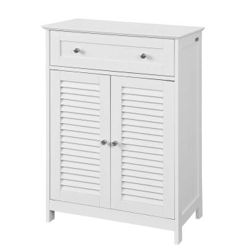 Vannitoa kapp 60x35x87cm., valge/hõbedane värv