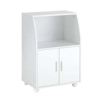 Кухонный шкаф 55x38x84см., белого/серебристого цвета