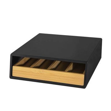 Kohvikapslite karp 30x31x10cm., must/helepruun