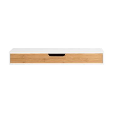 Seinale kinnitatav riiul sahtliga 60x24x8cm., helepruun/valge värv