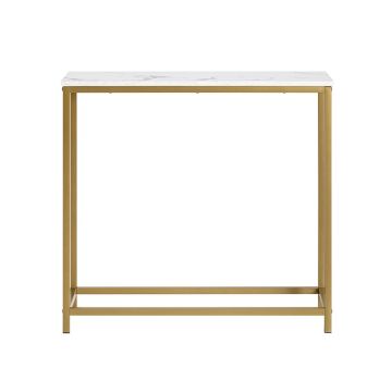 Konsoollaud 80x30x75cm., kuldne/valge värv