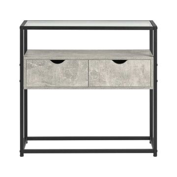 Kummut 81x35x78cm., hall/must värv