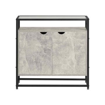 Kummut 81x35x78cm., hall/must värv