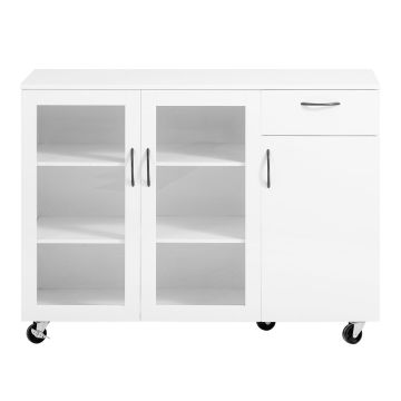 Кухонный шкаф 116x40x86см., белого/черного цвета