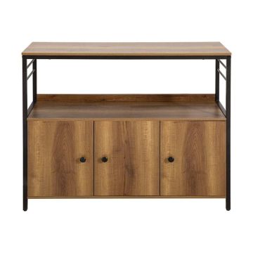 Kummut 100x38x80cm., pruun/must värv