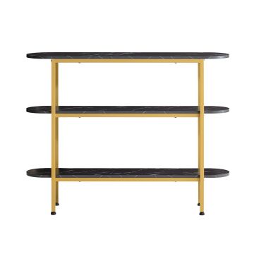 Konsoollaud 110x25x86cm., kuldne/must