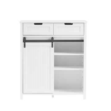 Kummut 80x35x93cm., valge/must värv