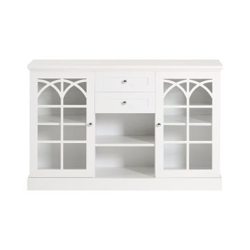 Буфет 120x39x78см., белого/серебристого цвета