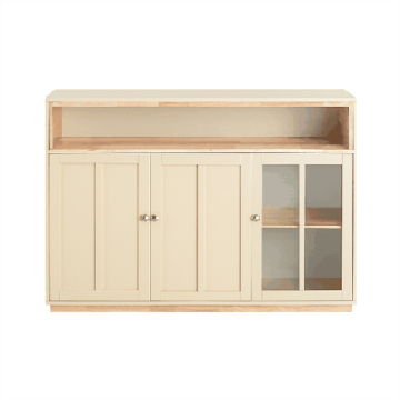 Буфет 120x40x85см., светло-коричневого/серебристого цвета