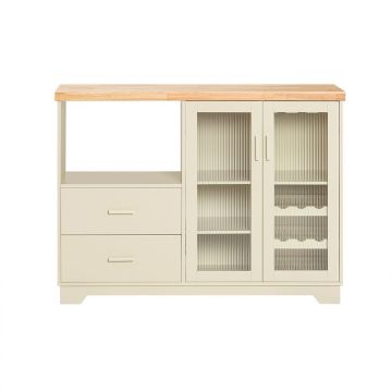 Кухонный шкаф 120x40x90см., кремового/светло-коричневого цвета
