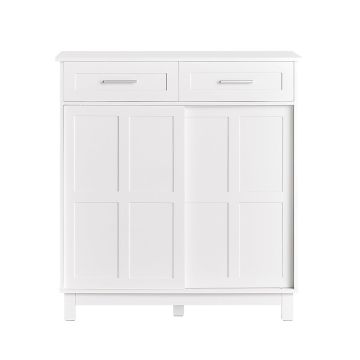 Kummut 80x40x85cm., valge/hõbedane värv