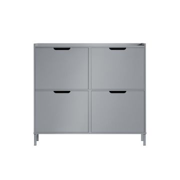 Тумба для обуви 100x19x90см., серого цвета