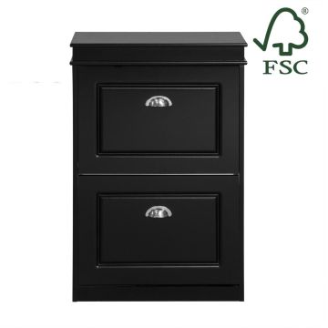 Тумба для обуви 53x24x82см., черного/серебристого цвета