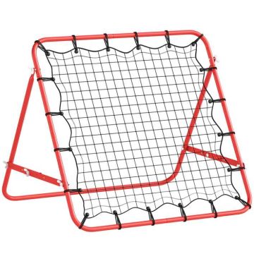 Jalgpalli palli tõrjumise seina Homcom 96x80x96cm, punane/must