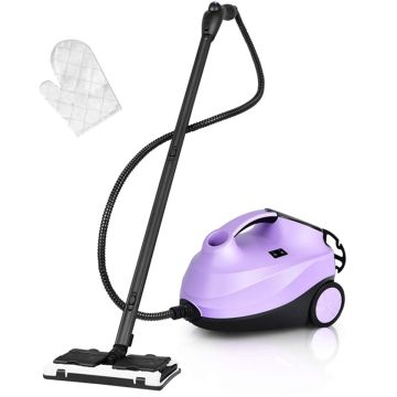 Steam cleaner, 1.5 l, 19 accessories, Purple, 24 × 43 × 119 cm