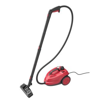 Steam cleaner, 15 accessories, Red, 37 × 25 × 26 cm