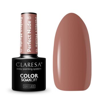 Geellakk CLARESA PERFECT NUDE 8, Pruun