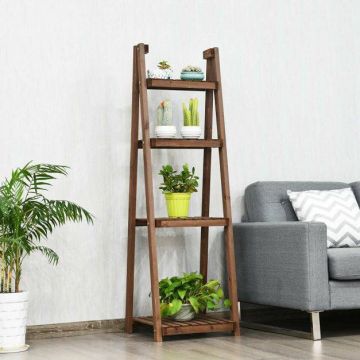 Flower shelf, 4-tier, 45.72 × 46.99 × 152.4 cm