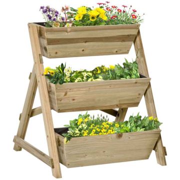Lillepostament Outsunny 71x61x77cm., helepruun