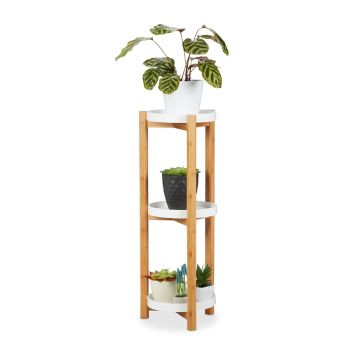 Lillealus Relaxdays, 3 riiulit, Valge, Ø 30 × 79 cm