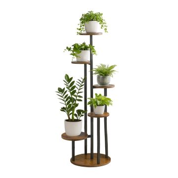 Lillealus Relaxdays, 5 tasandit, Must/pruun, 58 × 118,5 × 58 cm