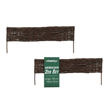 Peenraääris Relaxdays, 2 tk, Pruun, 100 × 20 cm