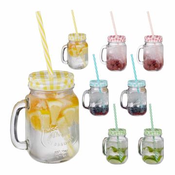 Joogiklaaside komplekt Relaxdays, 8 tk, Mitmevärviline