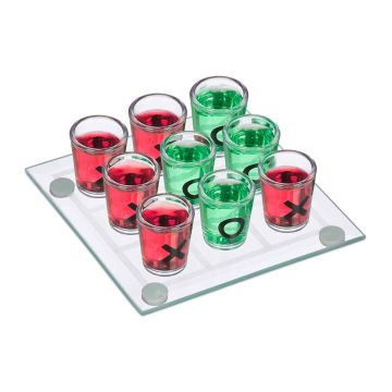 Игра с напитками Relaxdays 10022787.0, Комплект из 9 рюмок, 12 × 12 см