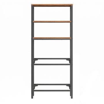 Joogikastide riiul SONGMICS, 2 tasandit, 4 kastile, pruun-must, 36,4 × 180 × 70,4 cm