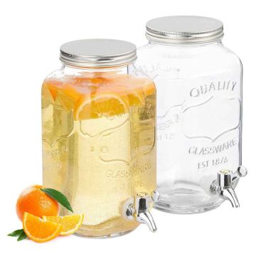 Joogidosaatorid Relaxdays, 2 tk, kumbki 3,5 l, 14 × 26,5 × 20 cm