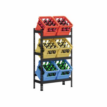 SONGMICS GYL001B01 Beverage Rack, 3-Tier, 32 × 125.4 × 70 cm