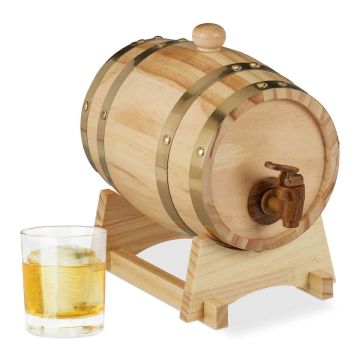Joogivaat Relaxdays aluse ja kraaniga, 1,25 l, 23 × 16 × 25,5 cm