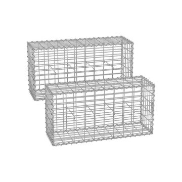 5 x 10 cm gabioonkorvi, 2 tk 100 x 50 x 30 cm