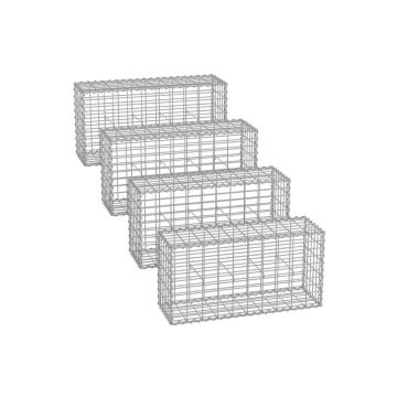 4 gabiooni komplekt 100x50x30cm, hõbedane