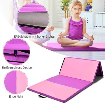 Gymnastics mat, 4-piece, 121.92 × 243.84 × 5.08 cm