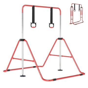 Gymnastics crossbar, 4 height levels, Red, 111.5 × 144.5 × 132 cm